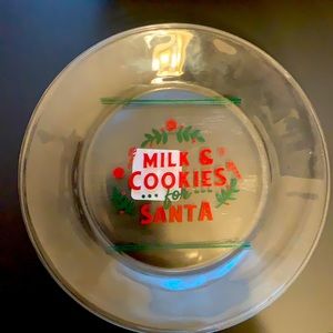 NEW HANDMADE Santa milk and cookie set